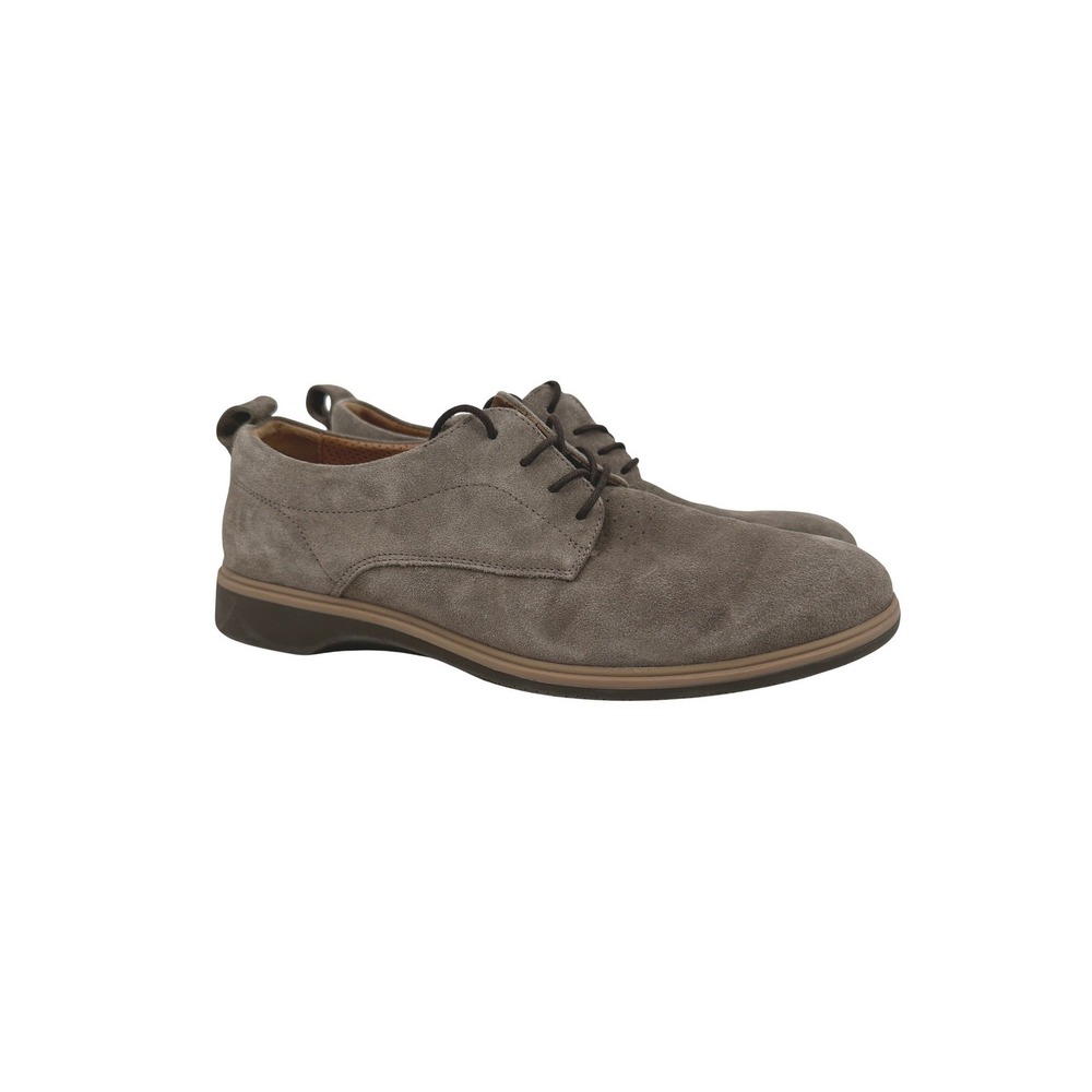 Amberjack The Original Mens Suede Derby Shoes Stone Grey Brown Size 8 M